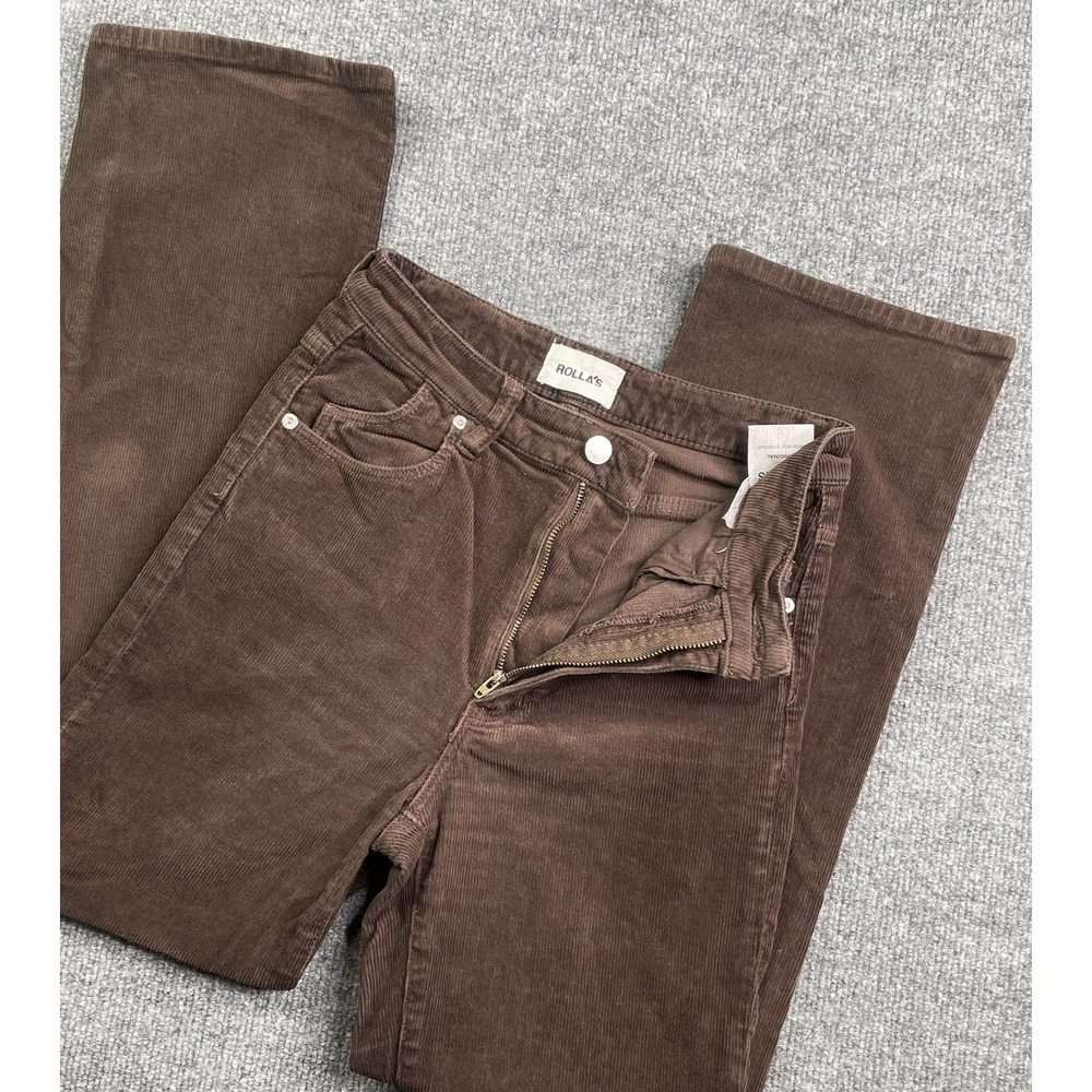 Rolla's Jeans High Rise Straight Leg Corduroy 26 Women's Brown